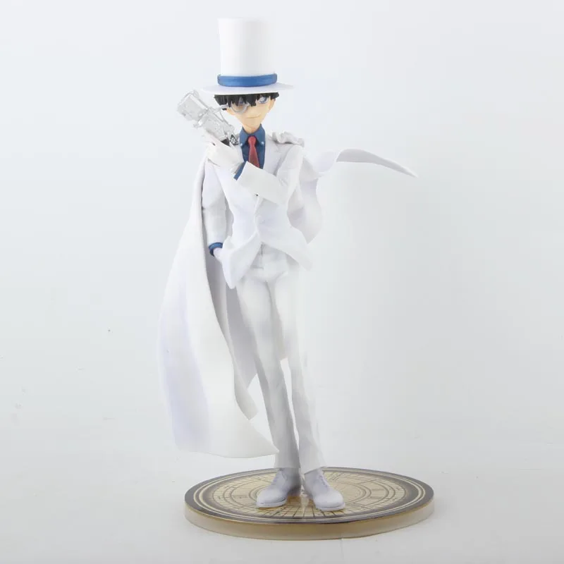 Детектив Конан куроба Кайто фигурку Малыш Phantom вор белый смокинг игрушечные лошадки 25 см - Цвет: No Box