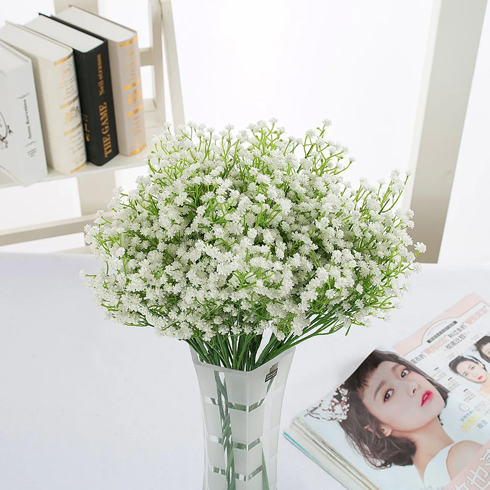 

1PC DIY Artificial Flower Branch Baby's Breath Flower Gypsophila Fake Silicone Plant For Wedding Home Hotel Party Decorations