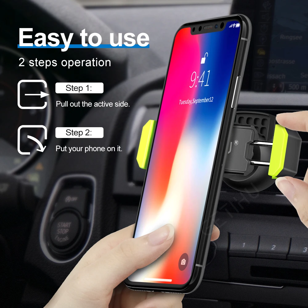 Автомобильный держатель для телефона GETIHU для iPhone 8 X, автомобильный держатель на вентиляционное отверстие, держатель для мобильного телефона на 360 градусов для samsung, Xiaomi, держатель, подставка