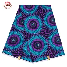 Анкара африканская полиэфирная восковая ткань с принтами новая bintareal восковая ткань высокого качества 6 ярдов африканская ткань для вечерние платья FP6105