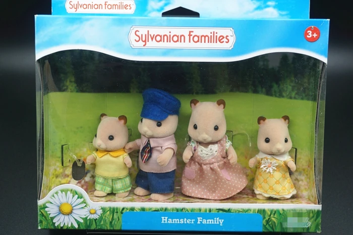 original Sylvanian Family of Hamster family mini size action Figures Anime Cartoon figures Child gift