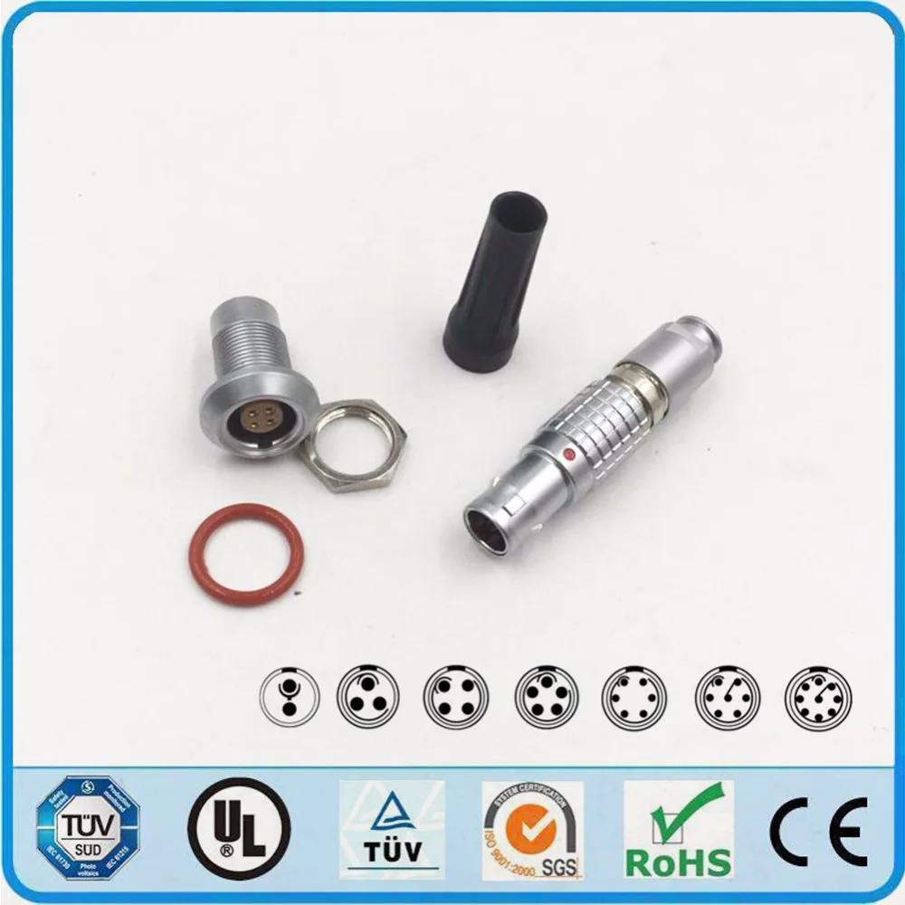LEMO 0B металлический круглый разъем FGG HGG 2 3 4 5 6 7 9 Pin FGG.0B HGG.0B вилка и розетка