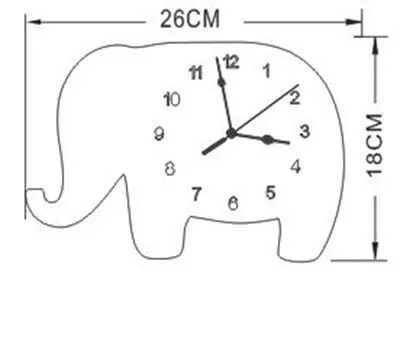 Скандинавские милые облака слон настенные часы в форме монохромные для детей Детская комната украшения фигурки подарок фотографии реквизит 1 шт - Цвет: 6