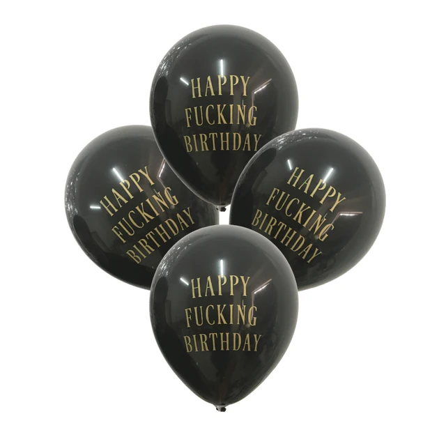 12pcs/lot happy birthday balloons letters printed balloon abusive rude balloon birthday party decorations