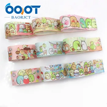 

OOOT BAORJCT I-19518-1239 25mm 10yards Cartoon Thermal transfer Printed grosgrain Ribbons,bow cap DIY accessories decorations