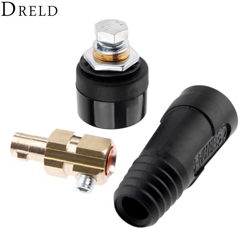 DRELD 1Pair Quick Fitting DKJ35-50 Welding Cable Connector-Plug with DKZ35-50 Connector-Socket for TIG Welding Machine 300A-400A DRELD 1Pair Quick Fitting DKJ35-50 Welding Cable Connector-Plug with DKZ35-50 Connector-Socket for TIG Welding Machine 300A-400A