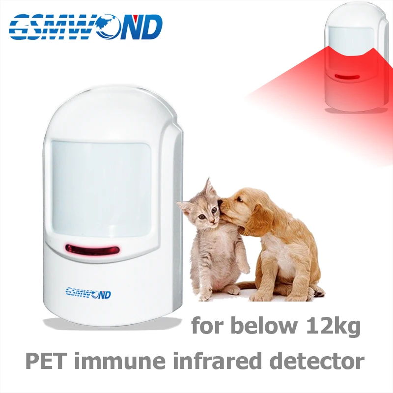 433MHz Wireless Pet Immune Pir Detector For Below 12kg Animal , Motion