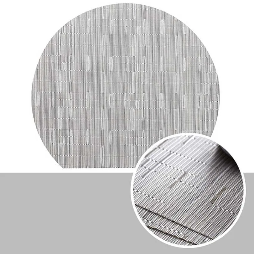  Bamboo Weave Solid Color Nordic Placemats Oilproof Dining Coffee Table Mats Bowl Pads Waterproof Se