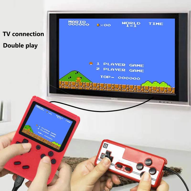 Skup Wbudowany w 400 gry zabawki chłopięce Retro przenośny Mini przenośny wideo konsoli do gier 8 bit 3 z Gamepad dla dzieci gry odtwarzacz