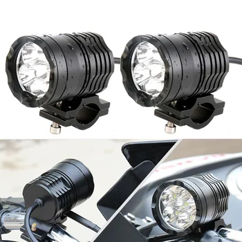 

White motorcycle headlights auxiliary lamp led motorbike spotlight accessories 12V moto DRL spot head lights