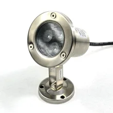 WERA Светодиодный прожектор для подводного бассейна, полный цвет, DC 24 В, 3 Вт, подводный светодиодный фонарь, Серебряный чехол, подводный светодиодный фонарь