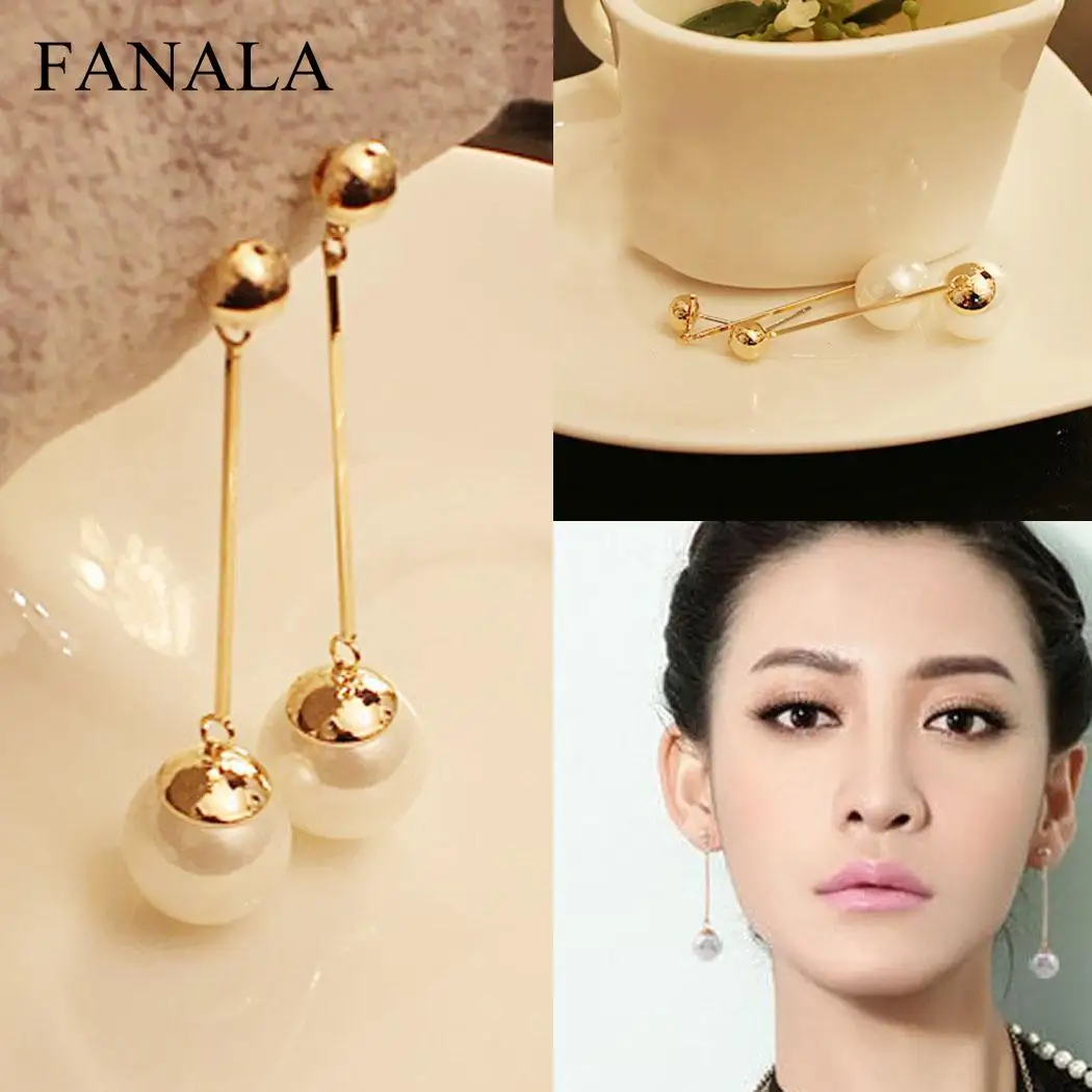 FANALA Women Earrings Fashion Jewelry Elegant Artificial Pearl Stud