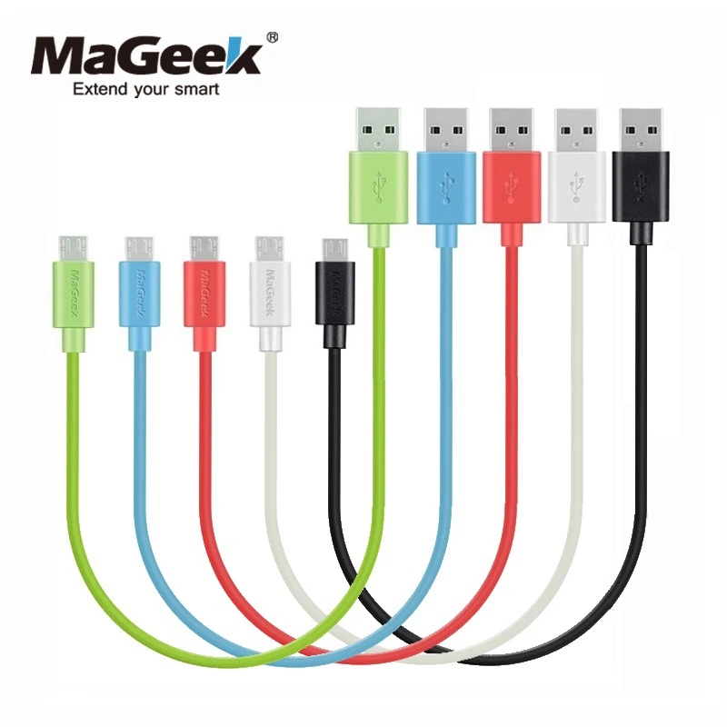 MaGeek 0,3 м/1 фут короткий микро USB кабель Быстрая Зарядка Кабели для мобильных телефонов для банка питания samsung huawei Xiaomi
