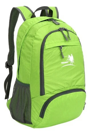 Водонепроницаемый нейлоновый рюкзак Mochilas дорожные школьные сумки для сумка через плечо для подростков складной рюкзак с принтом 35L - Цвет: Светло-зеленый