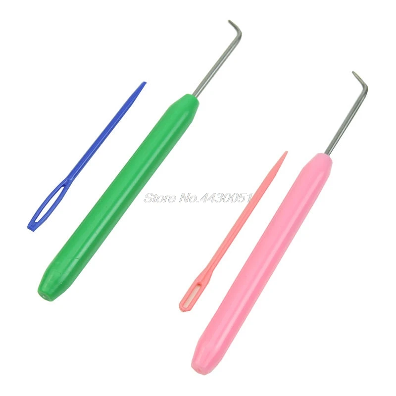 

1 set Set Needle + Hook Crochet Hook Set For Knifty Knitter & Knitting Loom Hook DIY Crafts home supplies Plastic Sewing Tool