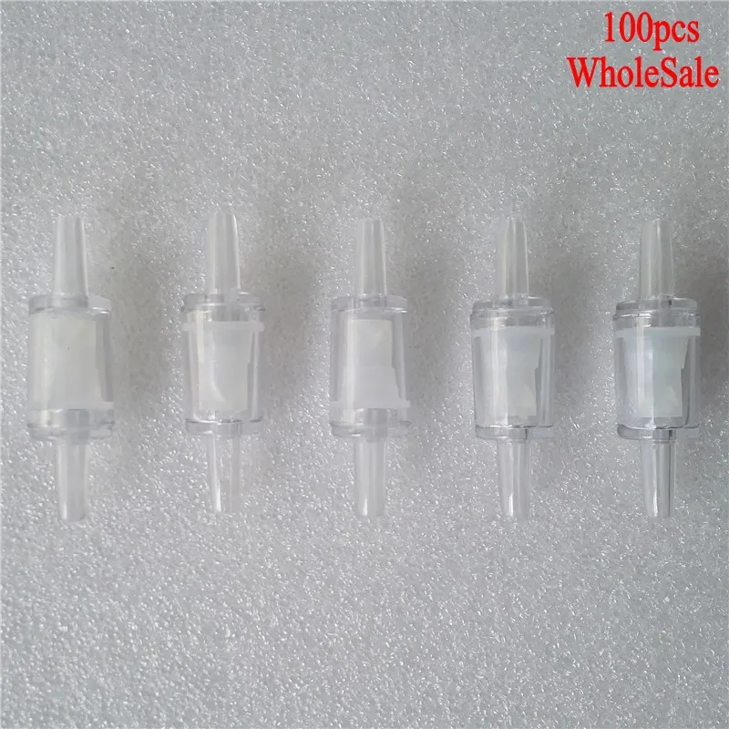 100pcs 3 Colors Fish Tank Aquarium Air Pump Check Valve One Way Non-Return Check Valve Aquarium Co2 System Air Pump