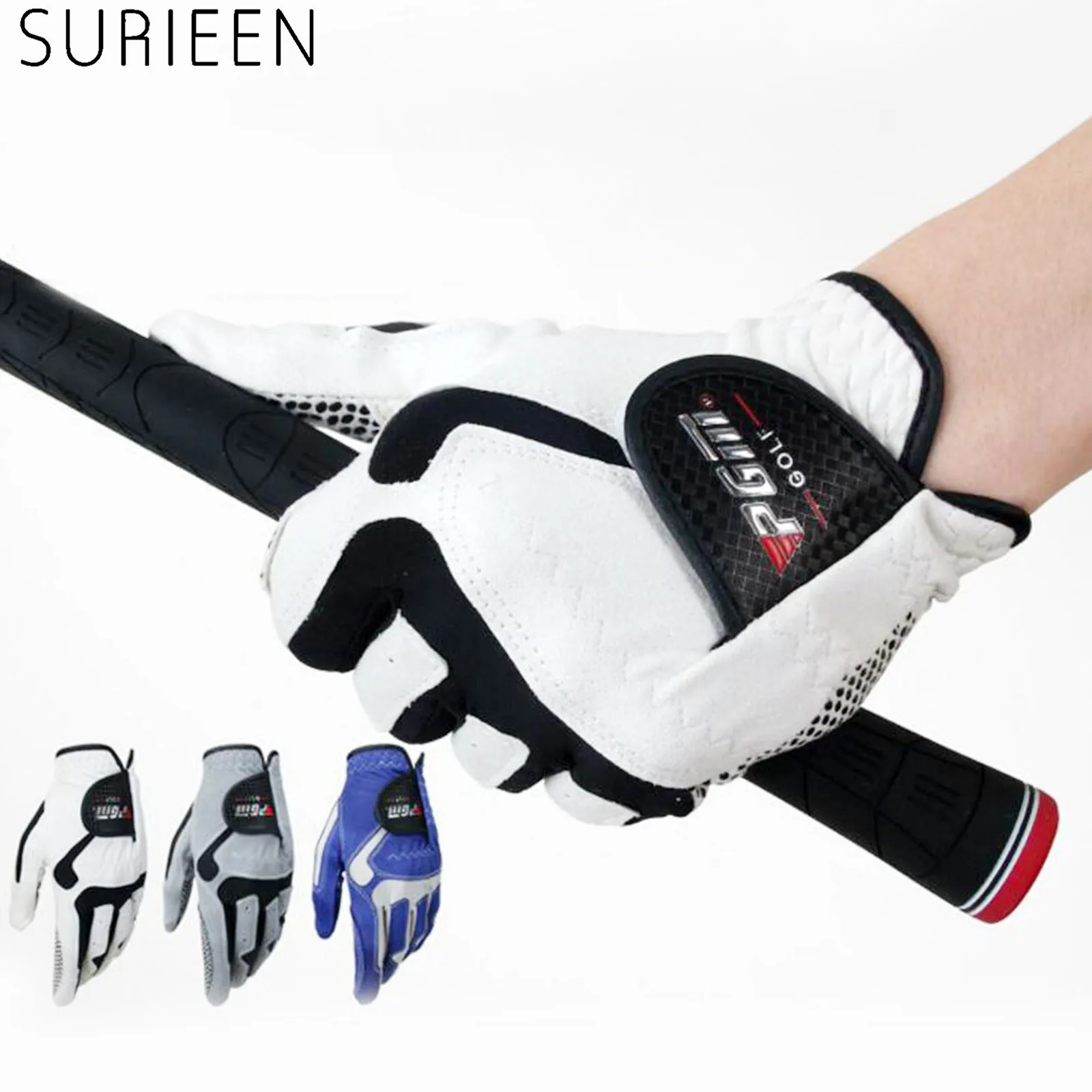 Luvas de Golfe de Microfibra Luvas de Golfe Esportes ao ar Surieen Novas Macio Esquerda Respirável Anti-derrapagem Masculino Não Resistente Livre Mão