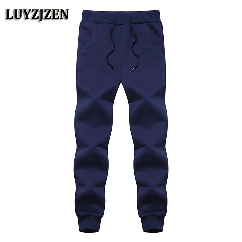 

Winter Men's Fleece Pants 2017 New Arrival Casual Cotton Sweatpants Men Fashion Solid High Quality Cashmere Trousers Warm 6B2