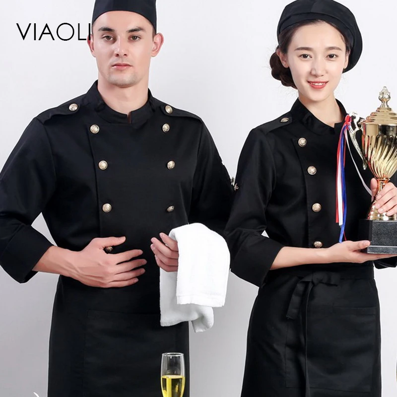 Viaoli Short Sleeve Chef Uniforms for Men in Food Service and Hospitality - High Quality Clothing in a Range of Sizes, Including Jackets and Overalls. image 3