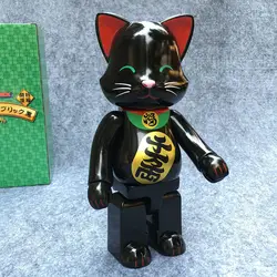 400% 26 см здания Конструкторы Be @ rbrick Cos Черный Lucky Cat игрушка DIY граффити винил фигурку Мода Коллекционная модель H122