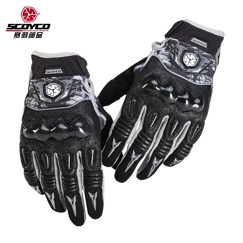 Scoyco Мотоциклетные Перчатки мотокросса носимые кожаные гоночные перчатки мотоциклетные перчатки Luvas мото перчатки для мужчин и женщин