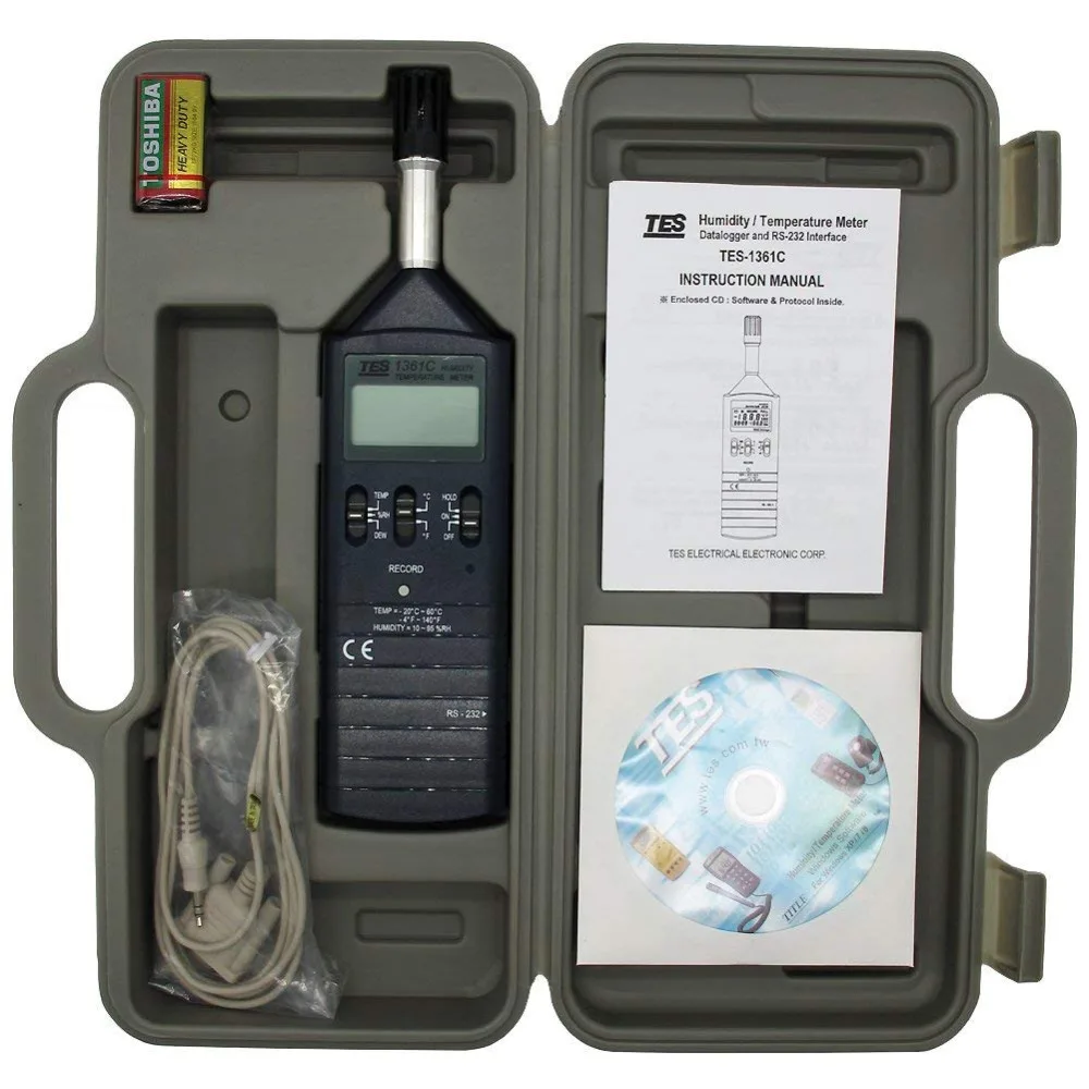 TES TES-1361C цифровой Datalogging влажности Температура метр TES1361C | Инструменты