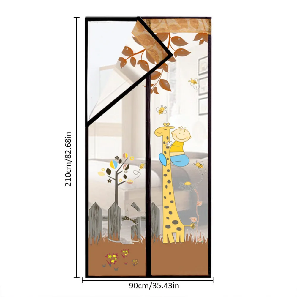 Милый Жираф Анти-москитный плотнее пылезащитный Магнитный Крючок для занавески петля крепежа дверная занавеска летняя спальня прозрачный занавес