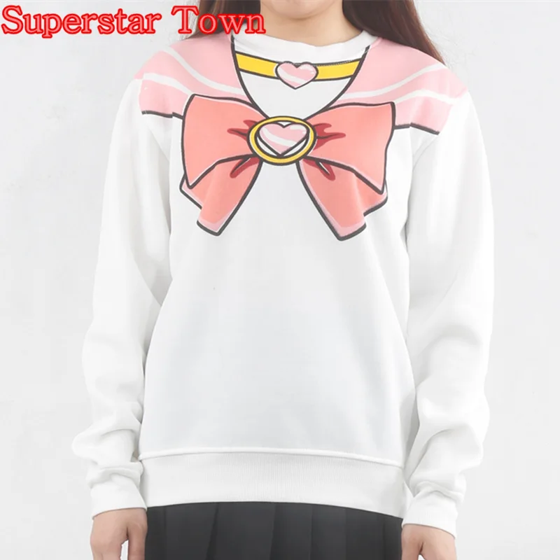 

Female Sweatshirts Women Sweet Lolita Pullovers Harajuku Japanese Kawaii Hoodie Pink Sailor moon Mori Girl Clothing Fleece Coat