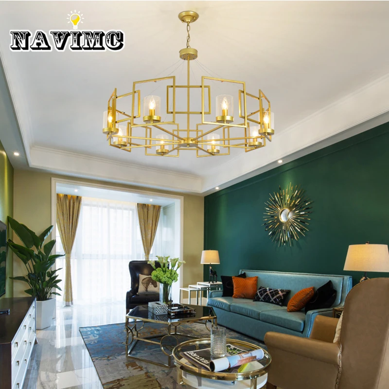 

Post-modern led chandelier American minimalist lighting Nordic creative duplex floor atmospheric villa restaurant chandelier