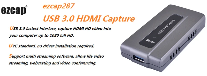 1080 P 60fps Full HD видео регистраторы HDMI к USB 3,0 карты захвата устройства для оконные рамы Mac Linux потоковая трансляция в прямом эфире OBS