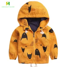 Весенняя куртка для мальчиков От 1 до 9 лет модное крутое пальто с принтом животных Детская ветровка теплая куртка для маленьких мальчиков детская одежда верхняя одежда