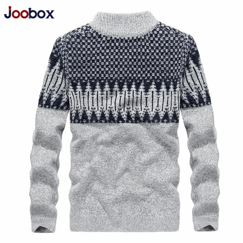 JOOBOX 2018 Spring And Autumn New Fashion Men's Casual Wild Pure Color Sweater Round Long-sleeved Men Knit Cardigan BYS17-42