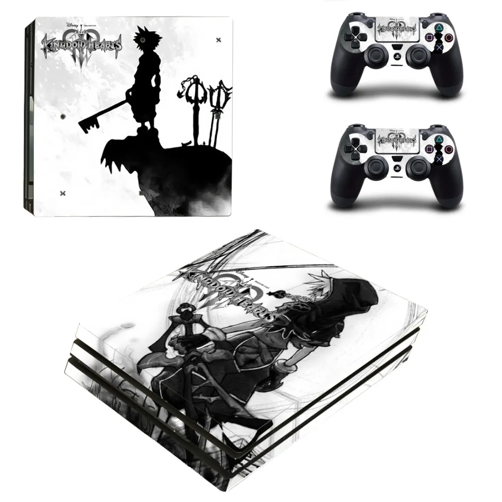 Наклейка на кожу Kingdom Hearts PS4 Pro для консоли PlayStation 4 и 2 контроллера виниловая