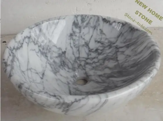 Carrara Marble Modern Vessel Sink Luxury Design Simple Style Round Carrara Marble Modern Vessel Sink Luxury Design Simple Style Round Bathroom Bowl Sinks From Stone Manufacturer