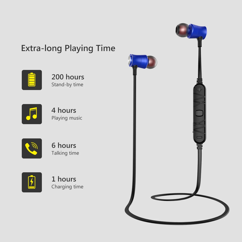 AWEI A921BL Wireless Earphone Sport Bluetooth Earphones Headset With Micr Stero Bass Earbuds Earpieces For iPhone 7 8 6 X XS