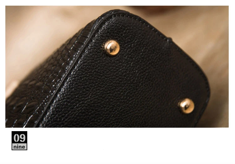Ainvoev женская кожаная сумка модная сумка через плечо с узором «крокодиловая кожа» Женская сумка через плечо Большая вместительная сумка-тоут черная новинка a1836