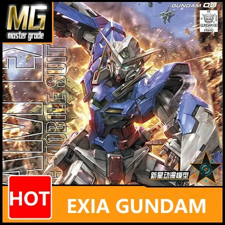 Оригинальные фигурки в японском стиле Gundam MG 1/100 модель EXIA 00 мобильный костюм BANDAI