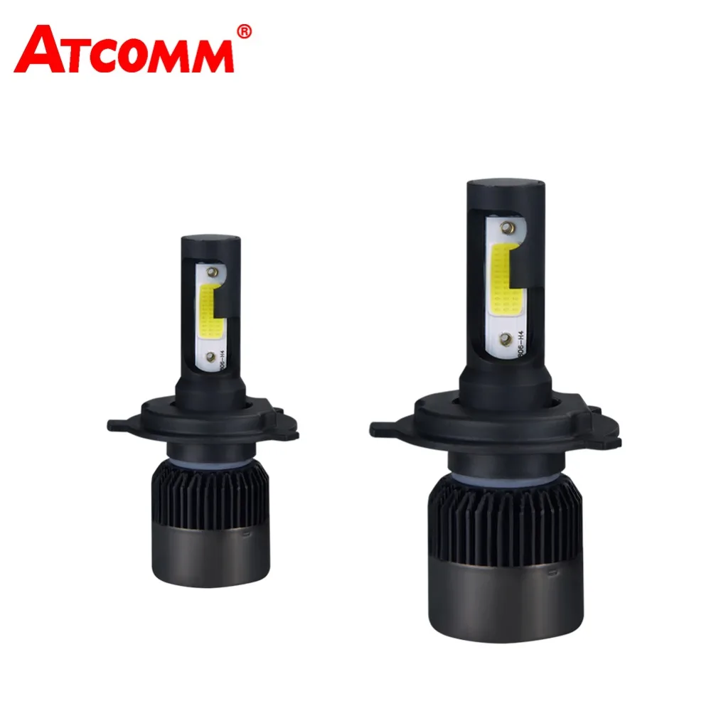 ATcomm 2pcs H7 светодиодный мини лампа для фар COB Chip 12V 8000Lm 6500K 72W 24V Ampoule автомобильный