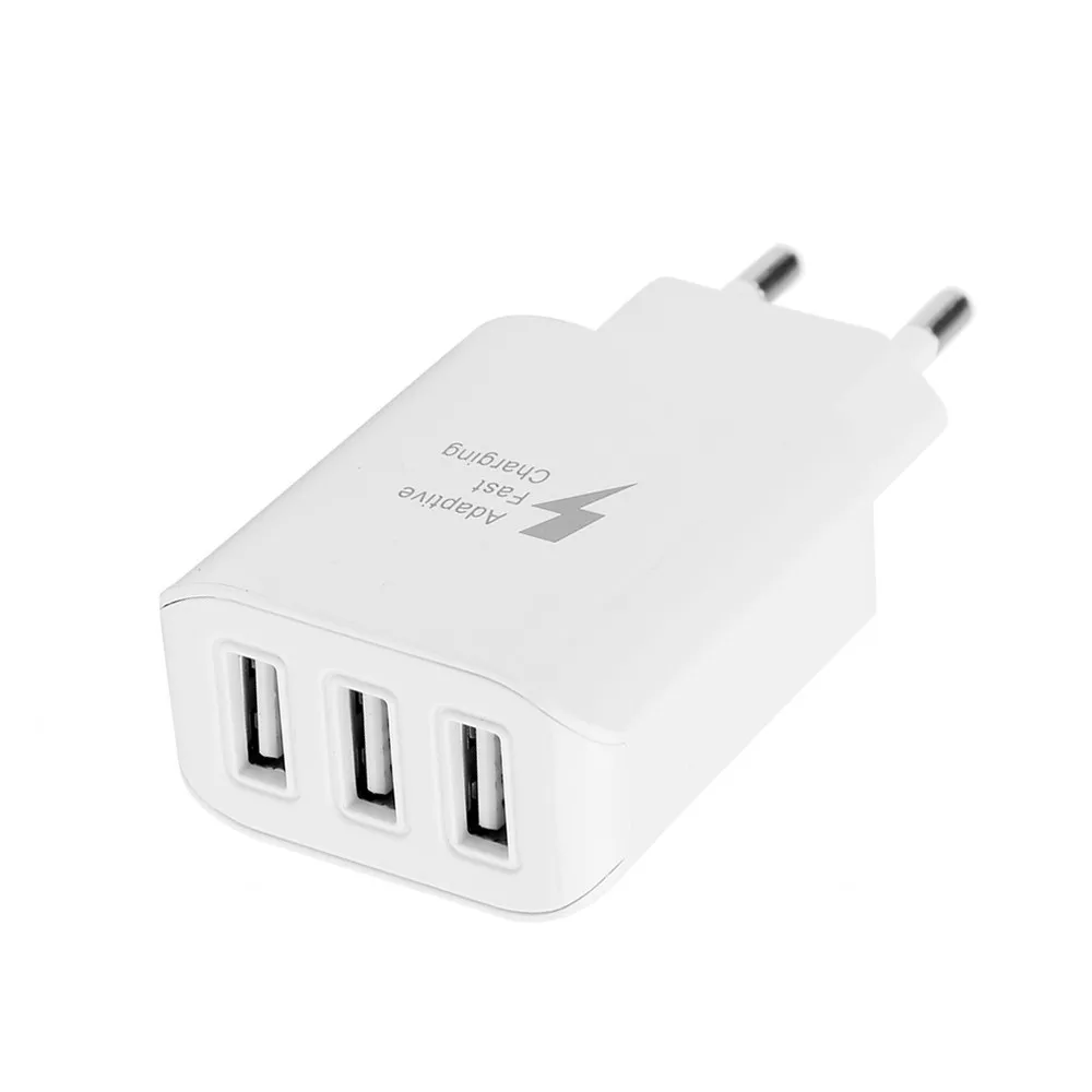 EPULA практичный 30 Вт 3-Порты и разъёмы 12V-1.5A USB настенное Зарядное устройство с двух портов для быстрой зарядки Порты для iPhone для samsung штепсельная вилка европейского стандарта