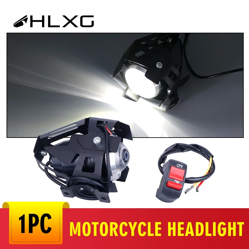 Motorcycle Headlight Motorbike Upper Low Beam Flash Motos 125W U5 LED Waterproof 12V spotlight Driving car Fog Spot Head Light |