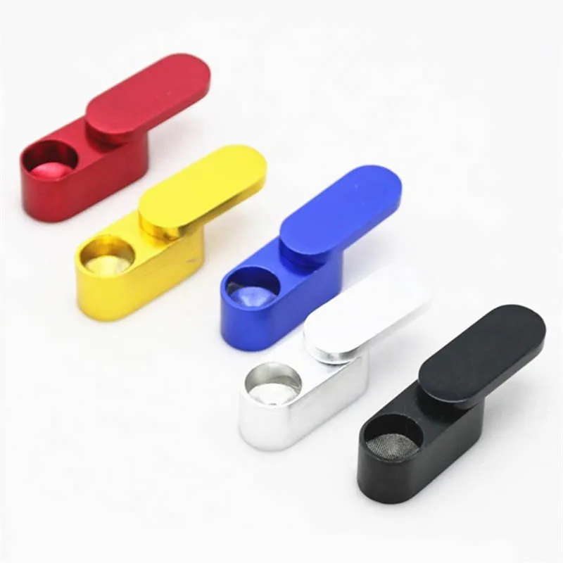 

Rotation Herb Tobacco Pipes Portable Weed Grinder Smoke Mini Metal Smoke Pipe Smoking Pipe 1 PCS Random Delivery