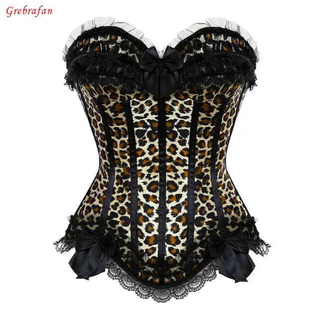 Plus Size Classical Padded Bra Boned Lace Up Corset Bustier Topin