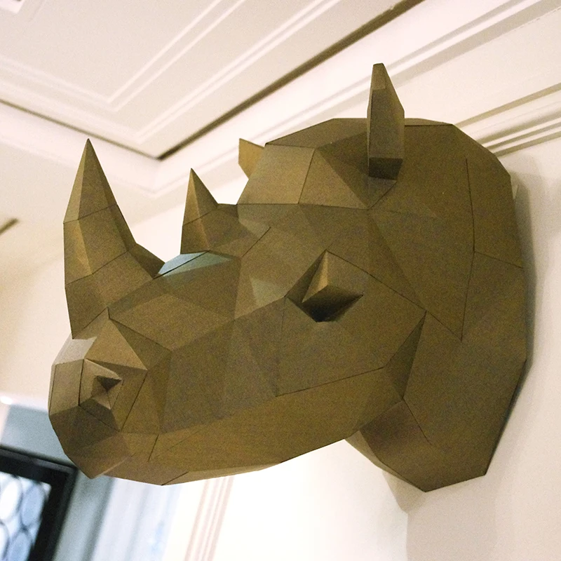 3D бумажная модель с рисунками животных бумага для украшения стен дома пазлы