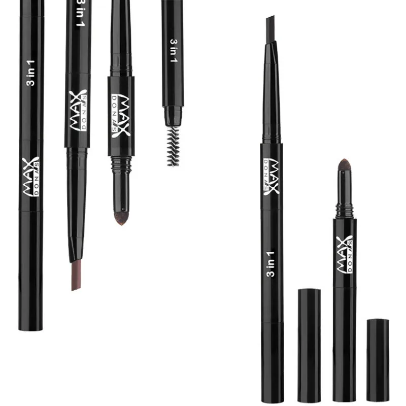 

4 color Multifunction Eye Brow Tint Cosmetics Natural Long Lasting Eyebrow Waterproof Black Brown Eyebrow Pencil Makeup Set