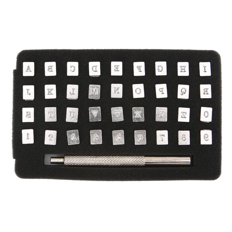 

36pcs Steel Alphabet Number Stamp Punch Set For Leather Craft Stamps Tools Art