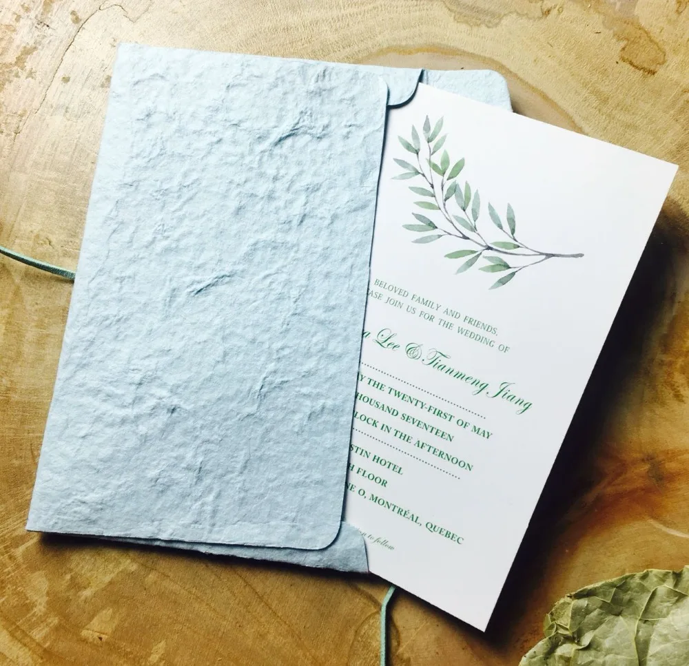  Rustic Wedding Invitations Cards Customized Invitaion Cards -- Set of 30 pcs - 32844662968