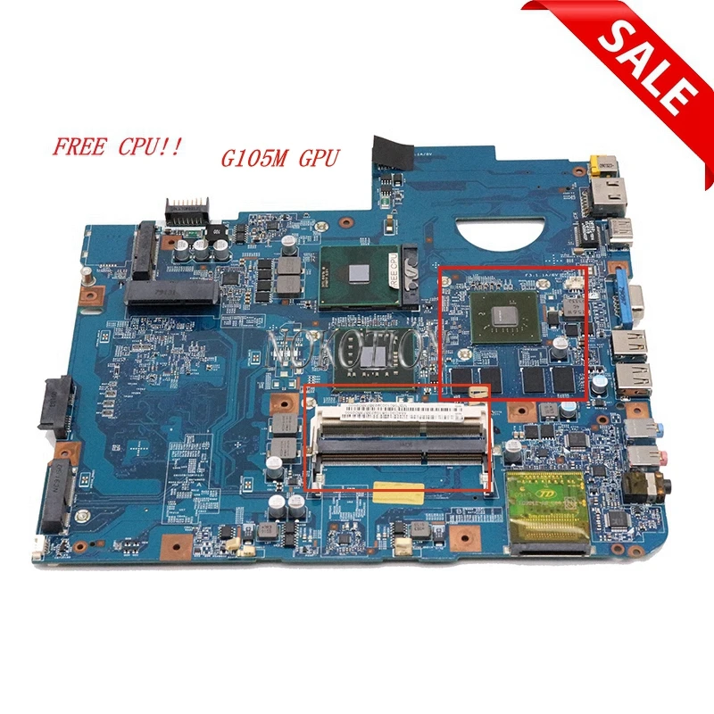 NOKOTION JV50 48.4CG01.011 MBP5601003 MB. P5601.003 материнская плата для ноутбука acer Aspire 5738 DDR3 PM45 G105M графическая плата