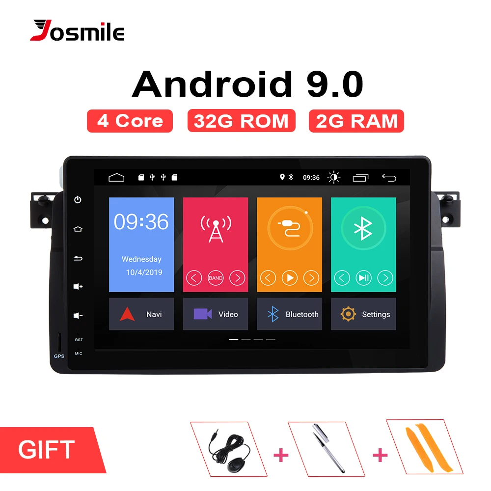 

Josmile 1 Din Android 9.0 Car Multimedia Player For BMW E46 M3 Rover 75 Coupe Navigation DVD Car Radio Audio 318/320/325/330/335