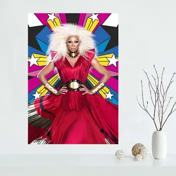 

Fashion Custom rupaul canvas poster Wall Art PRINT Home Decoration cloth fabric wall poster print Silk Fabric