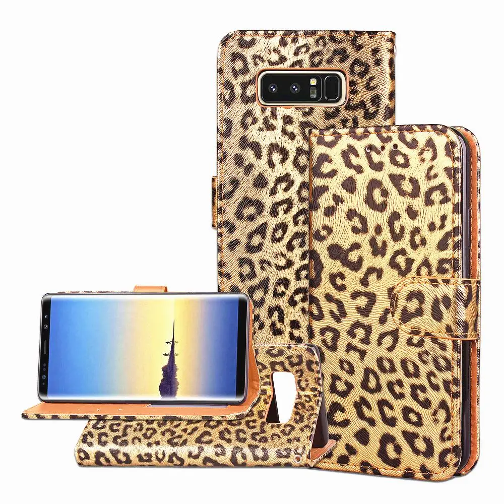 Сексуальный женский чехол кошелек с леопардовым принтом для Samsung Galaxy Note 10 8 S8 S10 Plus